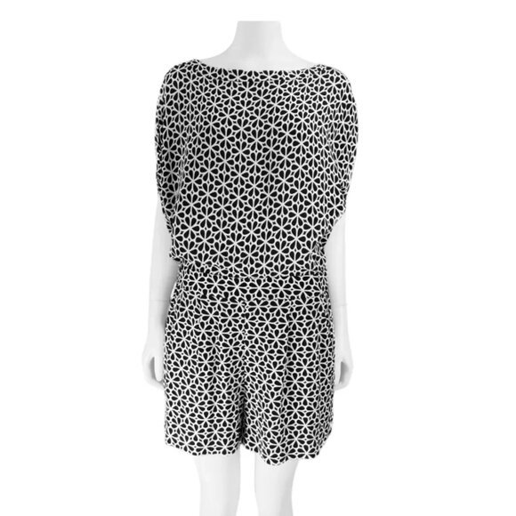 DVF "Soleil" Printed Crepe Romper, size 8 - Picture 2 of 12